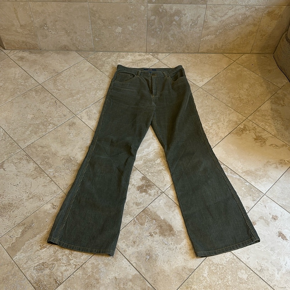 Mavi girl green wide leg corduroy pants